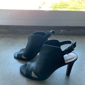 Black Vince Camuto Stiletto Slingback Heel Bootie